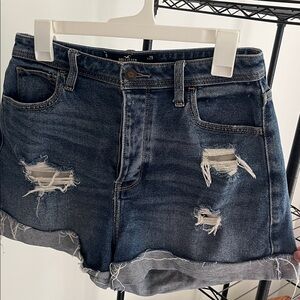 Hollister Blue High-Rise Denim Shorts